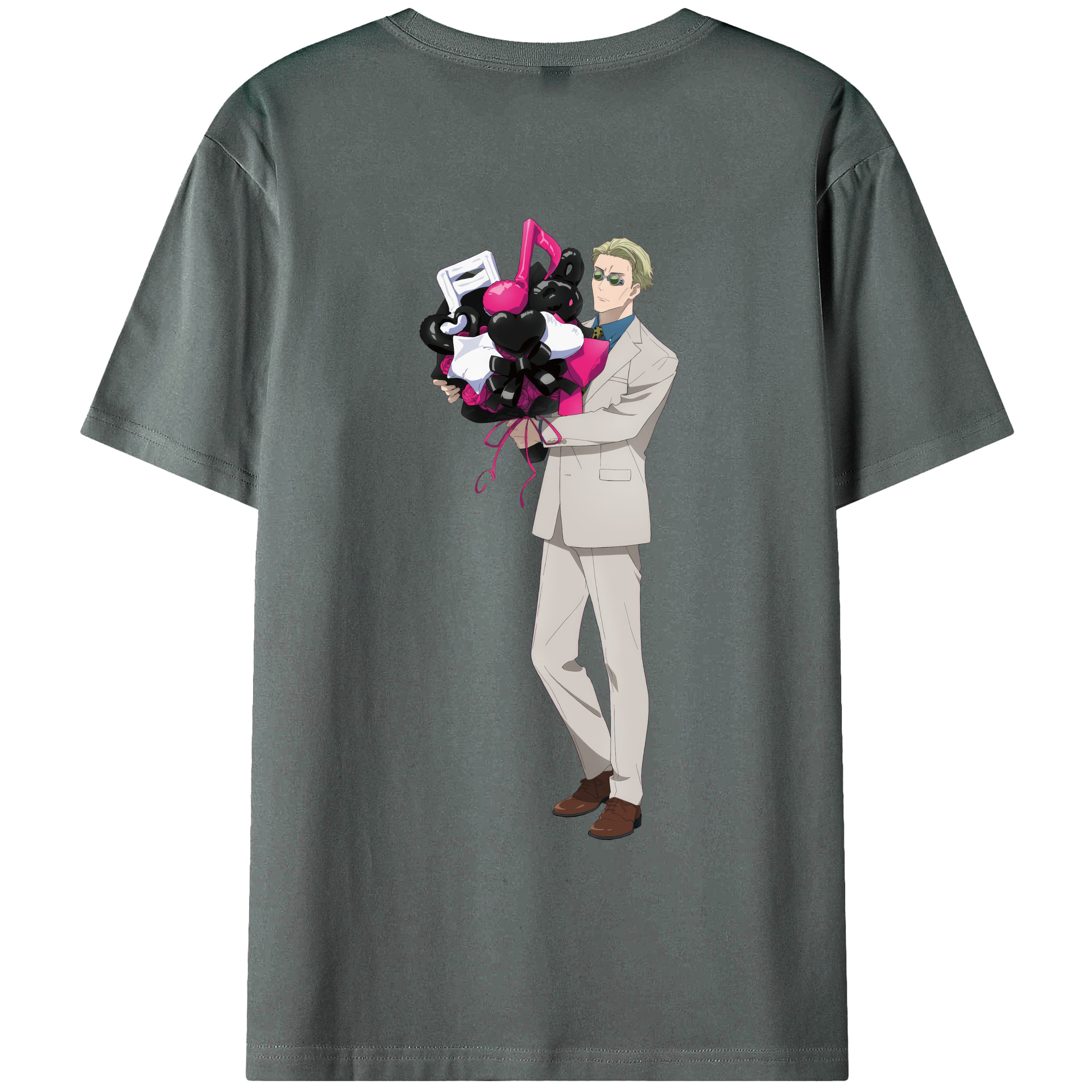 （画像用） 呪術廻戦 Jujutsu Kaisen 綿100％ メンズ半袖Tシャツ（バックプリント） 通気性